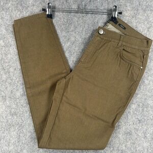 Lafayette 148 New York Mercer Pants Womens 4 Brown Stretch Skinny 5 Pocket